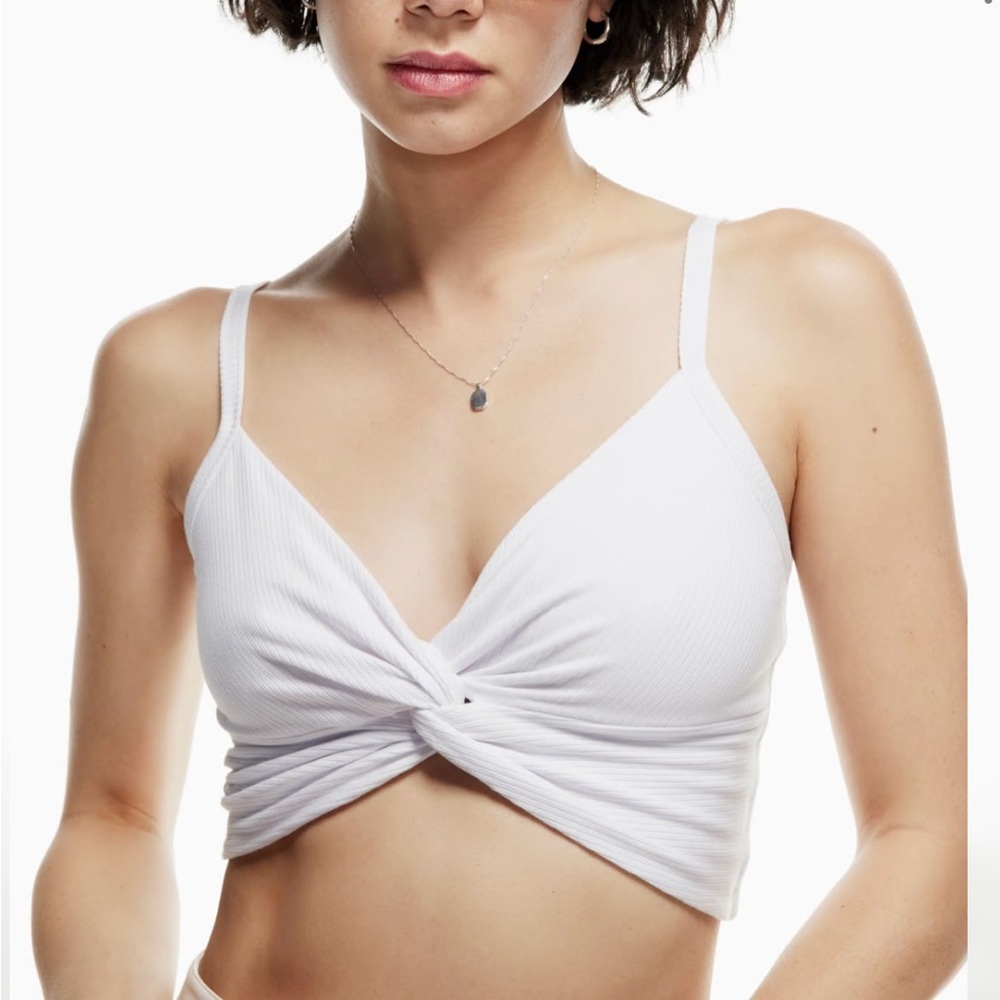 Aritzia Wilfred BROWN crop top